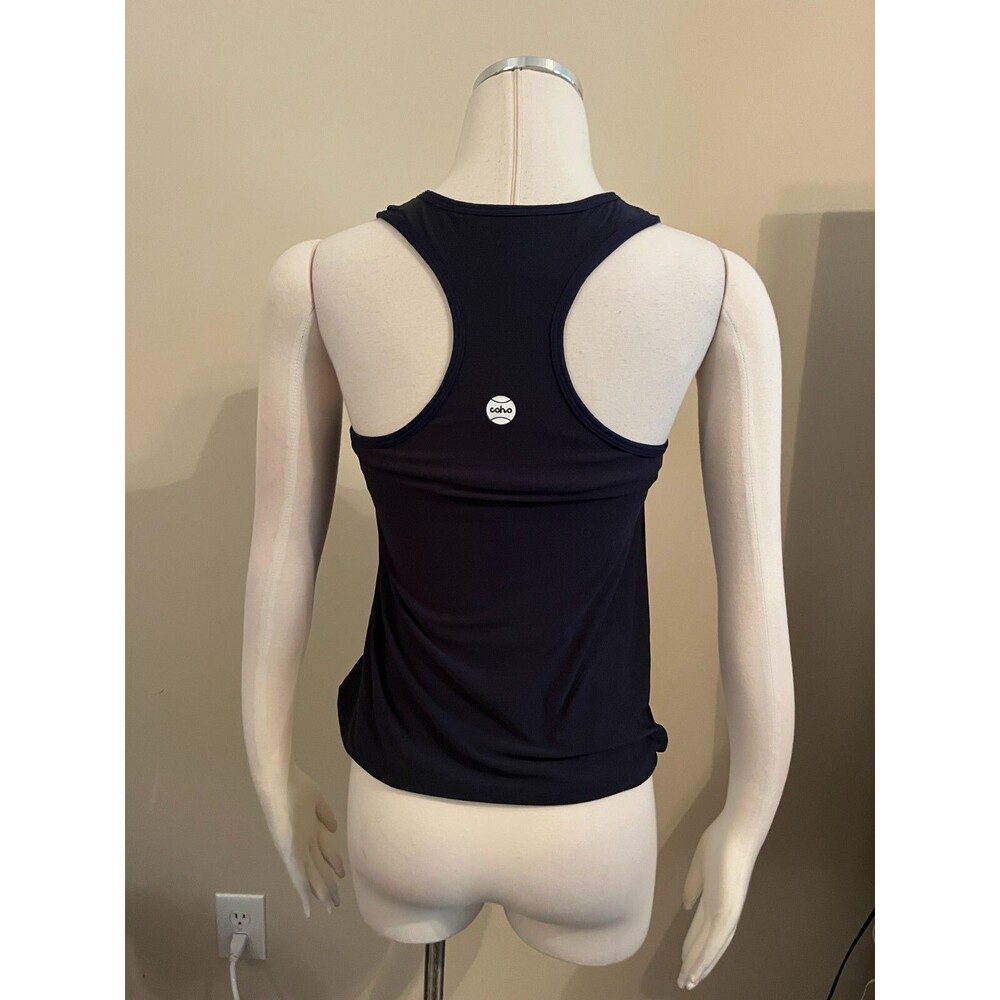 Coho USA Chloe XS Tennis Tank Top Navy Built in Bra Sports Athletic Blue $96 - Picture 5 of 7